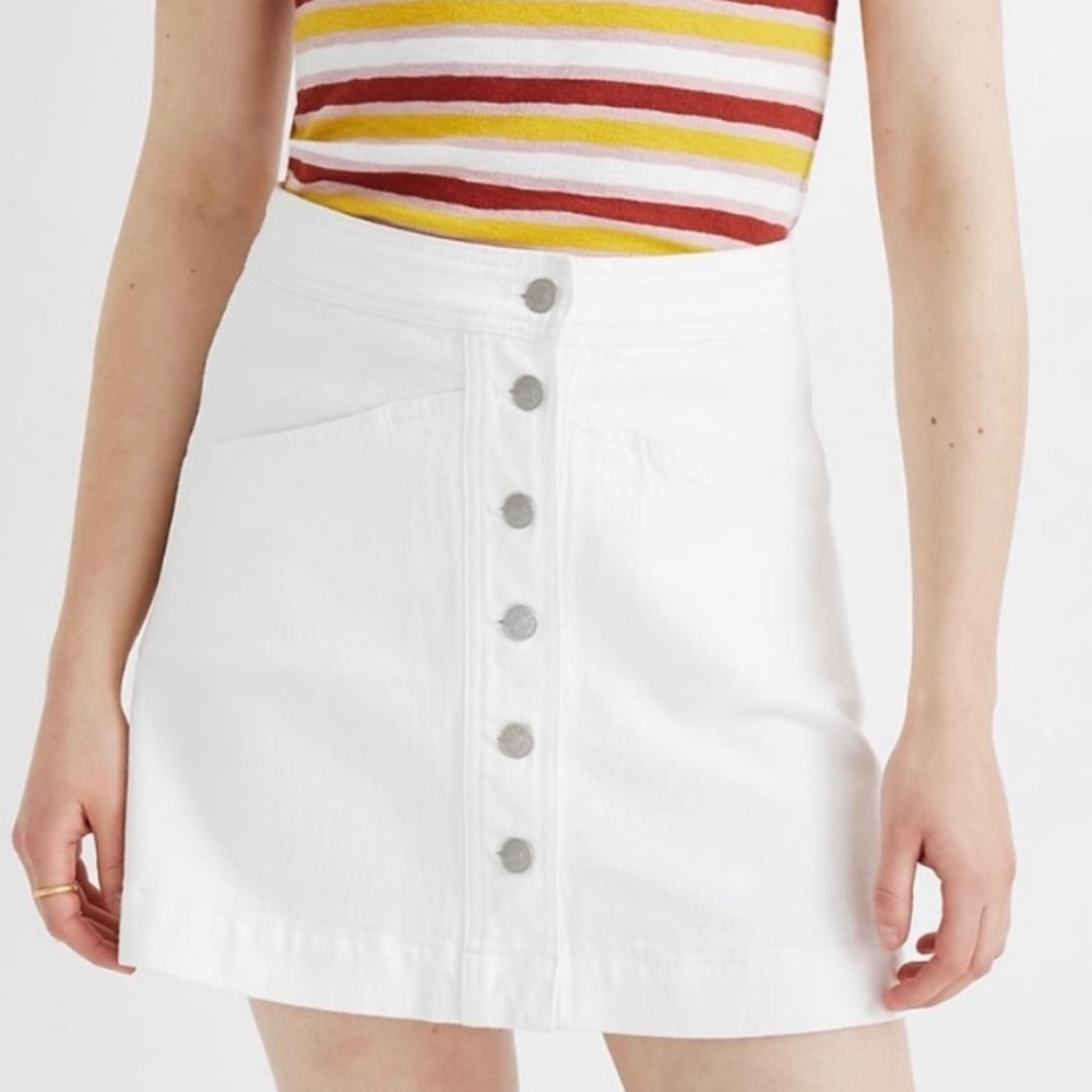 Madewell Stretch Denim A Line Mini Skirt